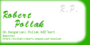 robert pollak business card